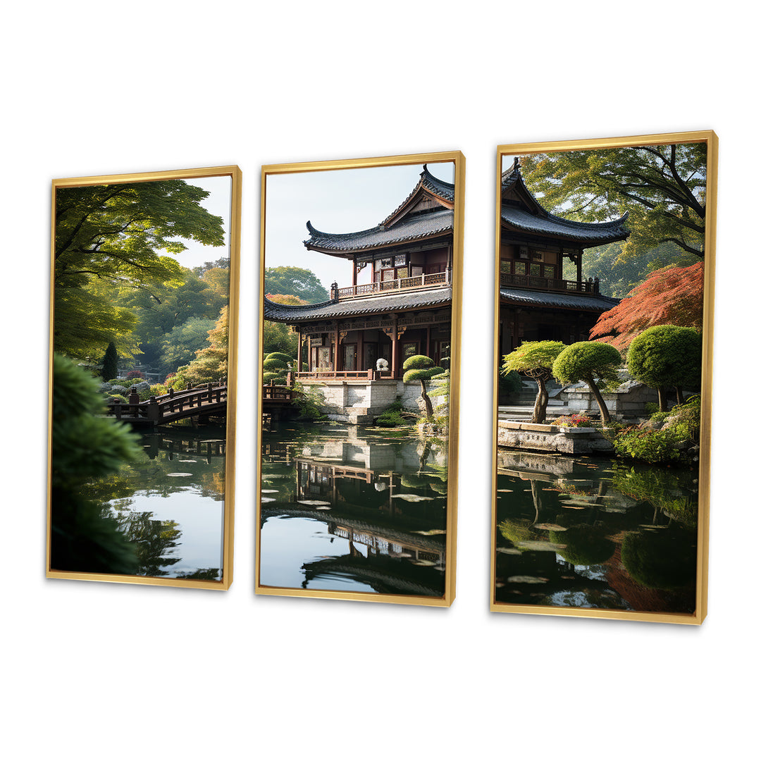 Asian Art Serene Pagoda I - Multi-Panels