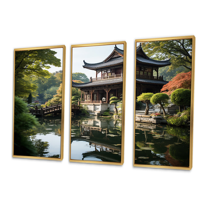 Asian Art Serene Pagoda I - Multi-Panels
