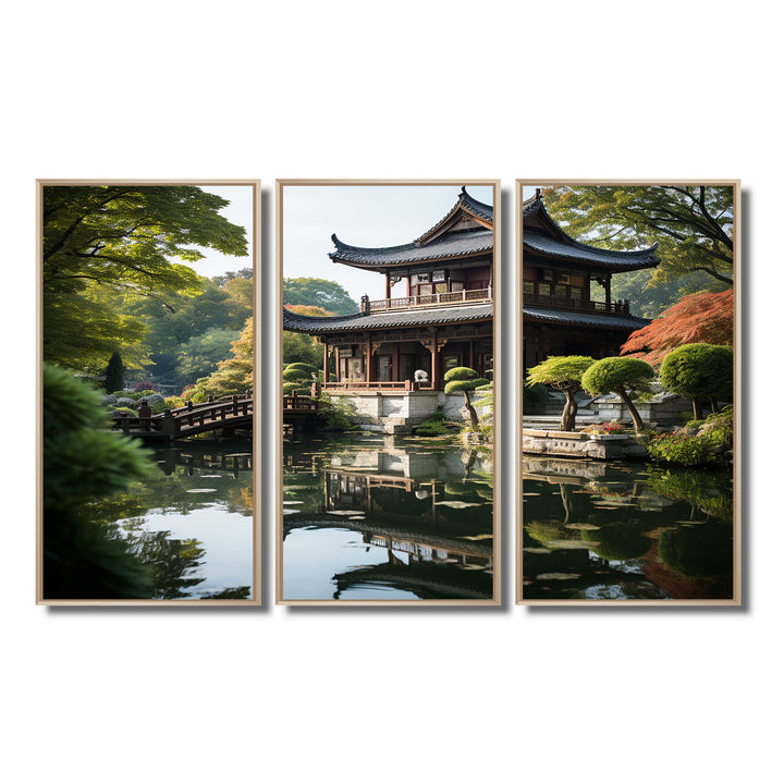 Asian Art Serene Pagoda I - Multi-Panels