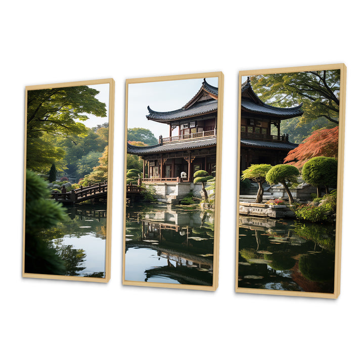 Asian Art Serene Pagoda I - Multi-Panels