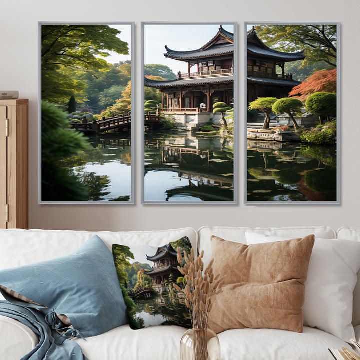 Asian Art Serene Pagoda I - Multi-Panels