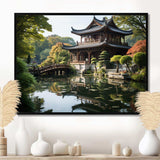 Asian Art Serene Pagoda I - People Canvas Wall Art