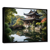 Asian Art Serene Pagoda I - People Canvas Wall Art