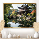 Asian Art Serene Pagoda I - People Canvas Wall Art