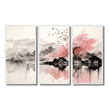 Asian Art Sumi Lake III - Canvas Wall Art Sets