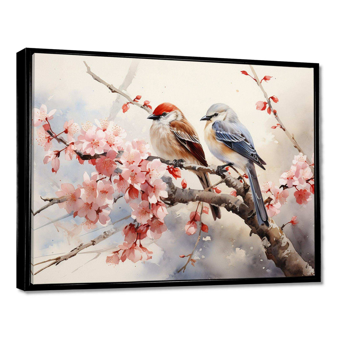 Asian Art Sumi Bird Serenity VI - People Canvas Wall Art