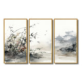 Asian Art Sumi Bird Serenity XIII - Canvas Wall Art Sets