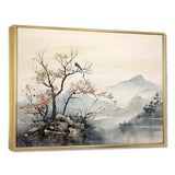 Asian Art Sumi Bird Serenity XVI - People Canvas Wall Art