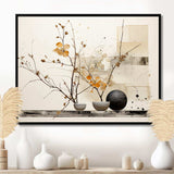 Asian Art Sumi Bird Serenity XXI - People Canvas Wall Art