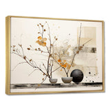 Asian Art Sumi Bird Serenity XXI - People Canvas Wall Art