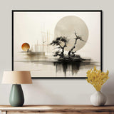 Asian Art Sumie Zen I - People Canvas Wall Art