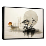 Asian Art Sumie Zen I - People Canvas Wall Art