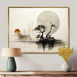 Asian Art Sumie Zen I - People Canvas Wall Art