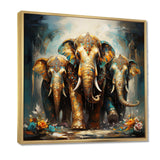 Asian Art Thai Elephants X - People Canvas Wall Art