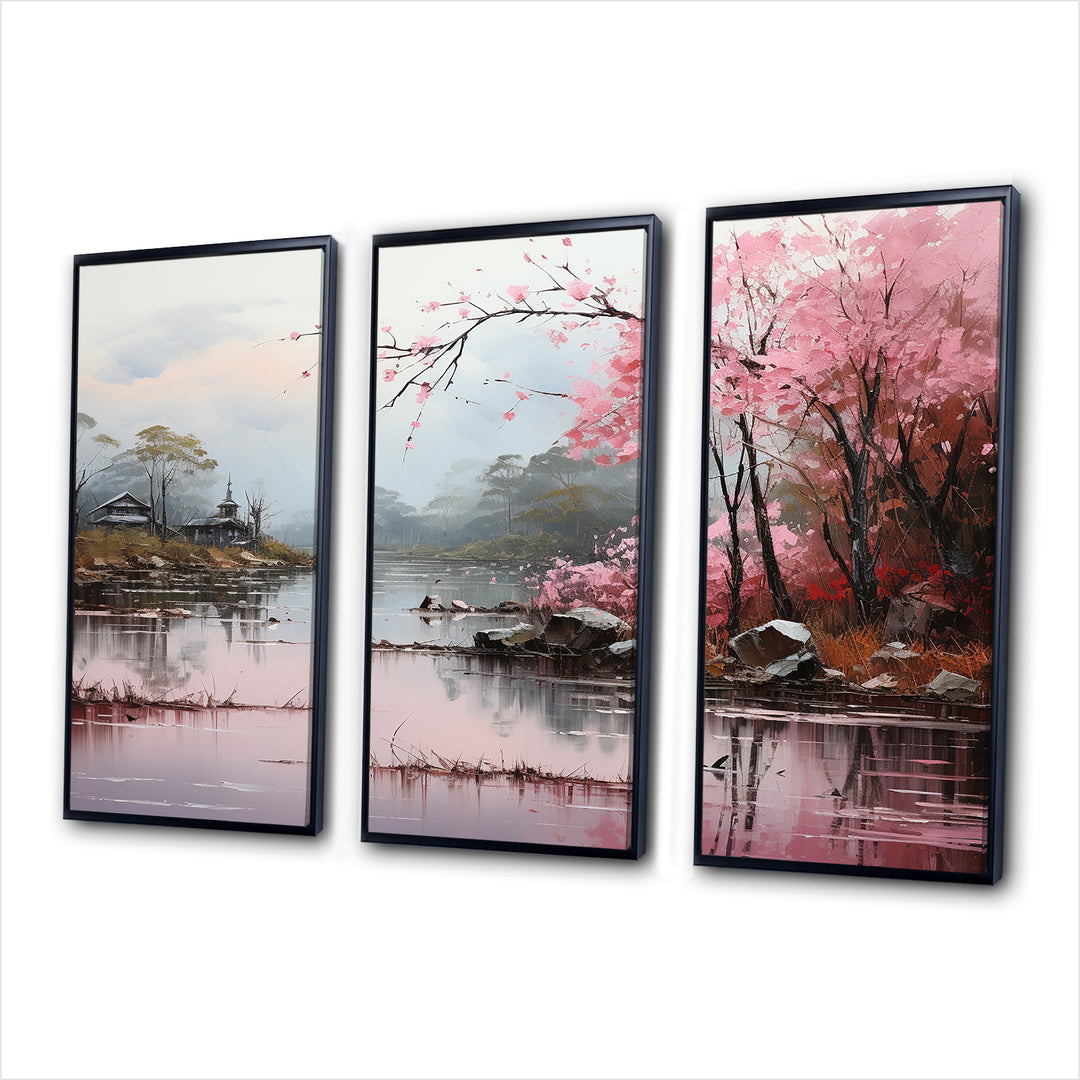 Asian Art Zen Garden VII - 3-Piece Canvas Wall Art