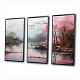 Asian Art Zen Garden VII - 3-Piece Canvas Wall Art