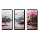 Asian Art Zen Garden VII - 3-Piece Canvas Wall Art
