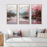 Asian Art Zen Garden VII - 3-Piece Canvas Wall Art