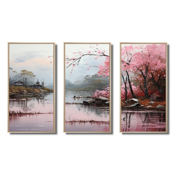 Asian Art Zen Garden VII - 3-Piece Canvas Wall Art