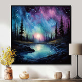 Aurora Borealis Dancing Lights VIII - Landscapes Canvas Wall Art