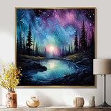 Aurora Borealis Dancing Lights VIII - Landscapes Canvas Wall Art