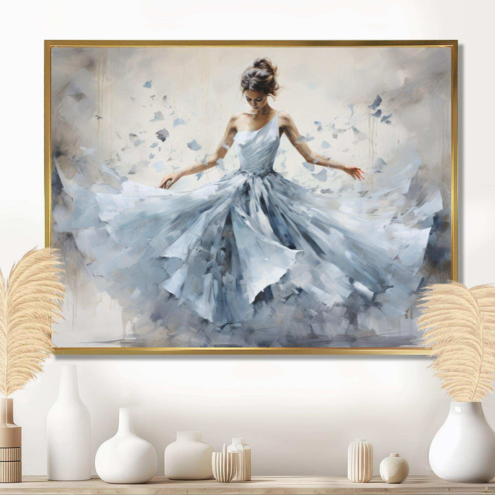 Blue Ballet Dance I - Fashion Canvas Wall Art