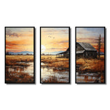 Barn Scenery At Dusk I - Multi-Panels