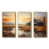 Barn Scenery At Dusk I - Multi-Panels