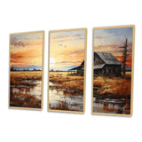 Barn Scenery At Dusk I - Multi-Panels