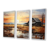 Barn Scenery At Dusk I - Multi-Panels