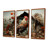 Roaster Barnyard Serenade I - Multi-Panels