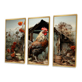 Roaster Barnyard Serenade I - Multi-Panels