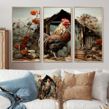 Roaster Barnyard Serenade I - Multi-Panels