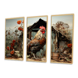 Roaster Barnyard Serenade I - Multi-Panels