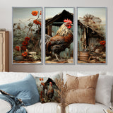 Roaster Barnyard Serenade I - Multi-Panels