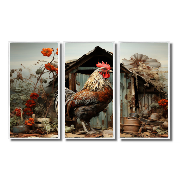 Roaster Barnyard Serenade I - Multi-Panels