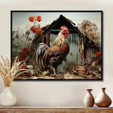 Roaster Barnyard Serenade I - Architecture Canvas Wall Art