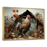 Roaster Barnyard Serenade I - Architecture Canvas Wall Art