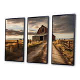 Barns Rustic Charm II - 3-Piece Canvas Wall Art