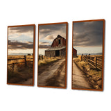 Barns Rustic Charm II - 3-Piece Canvas Wall Art