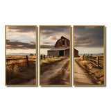 Barns Rustic Charm II - 3-Piece Canvas Wall Art