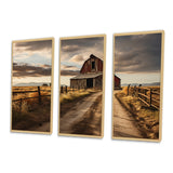 Barns Rustic Charm II - 3-Piece Canvas Wall Art