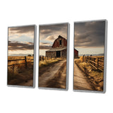 Barns Rustic Charm II - 3-Piece Canvas Wall Art