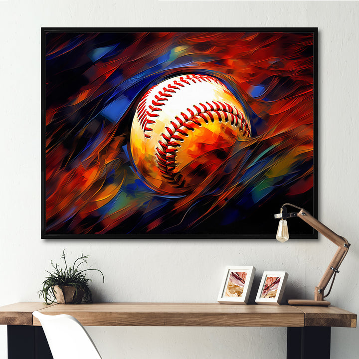 Baseball Abstract Glory I - Sport Baseball Canvas Wall Art