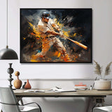 Baseball Abstract Home Run - Sports Canvas Wall Art