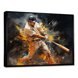 Baseball Abstract Home Run - Sports Canvas Wall Art