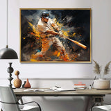 Baseball Abstract Home Run - Sports Canvas Wall Art