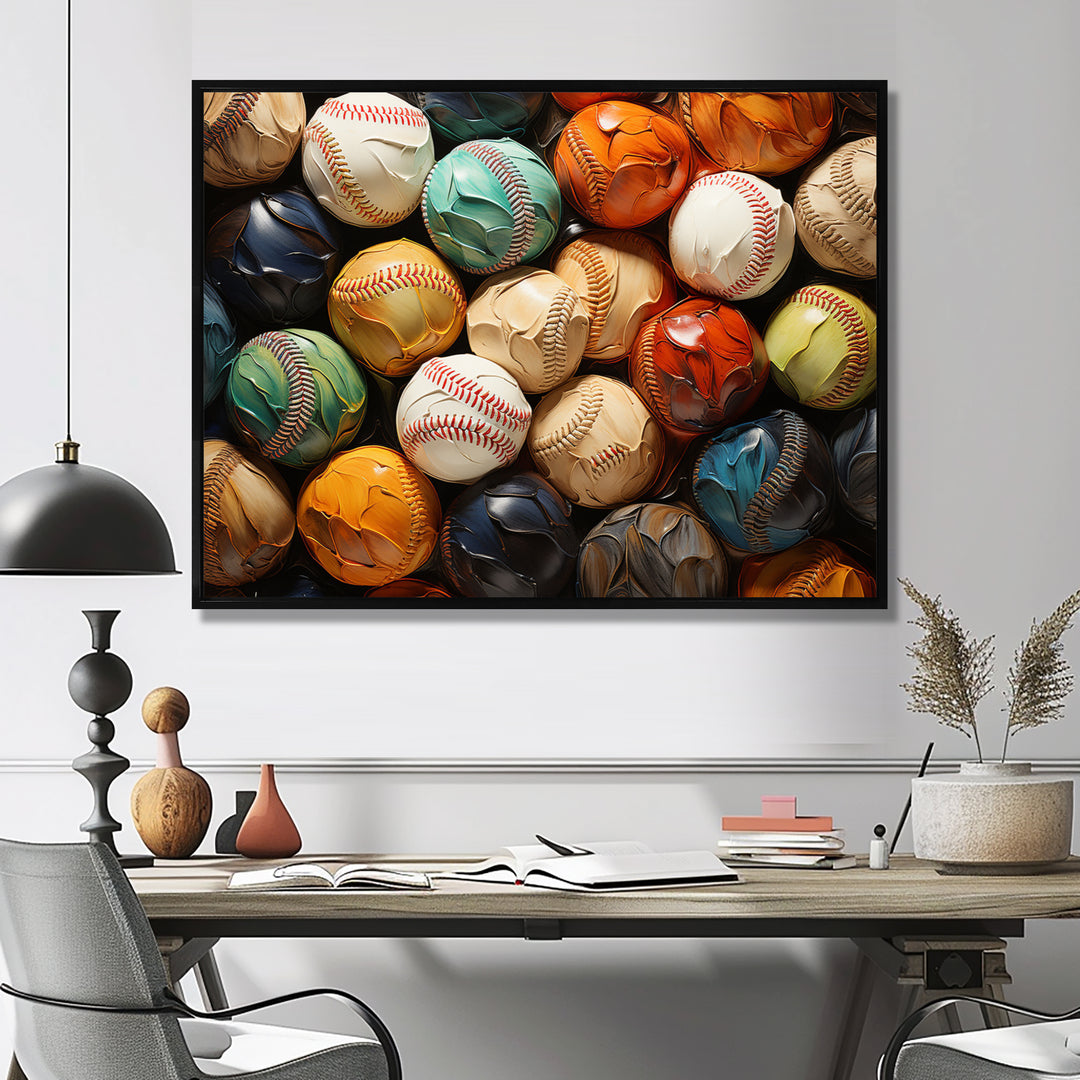 Baseball Collage I - Sport Baseball Canvas Wall Art