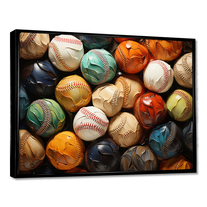 Baseball Collage I - Sport Baseball Canvas Wall Art