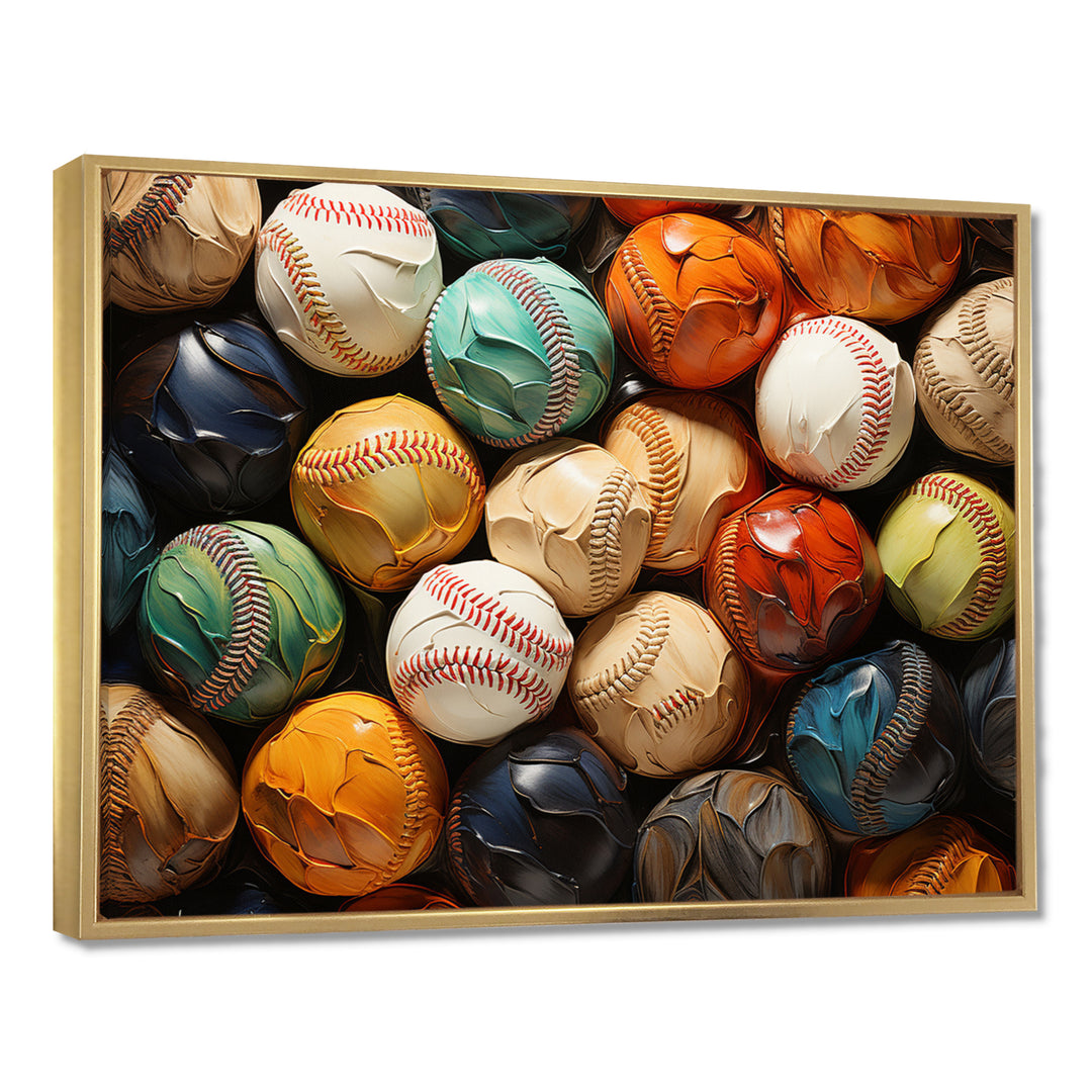 Baseball Collage I - Sport Baseball Canvas Wall Art